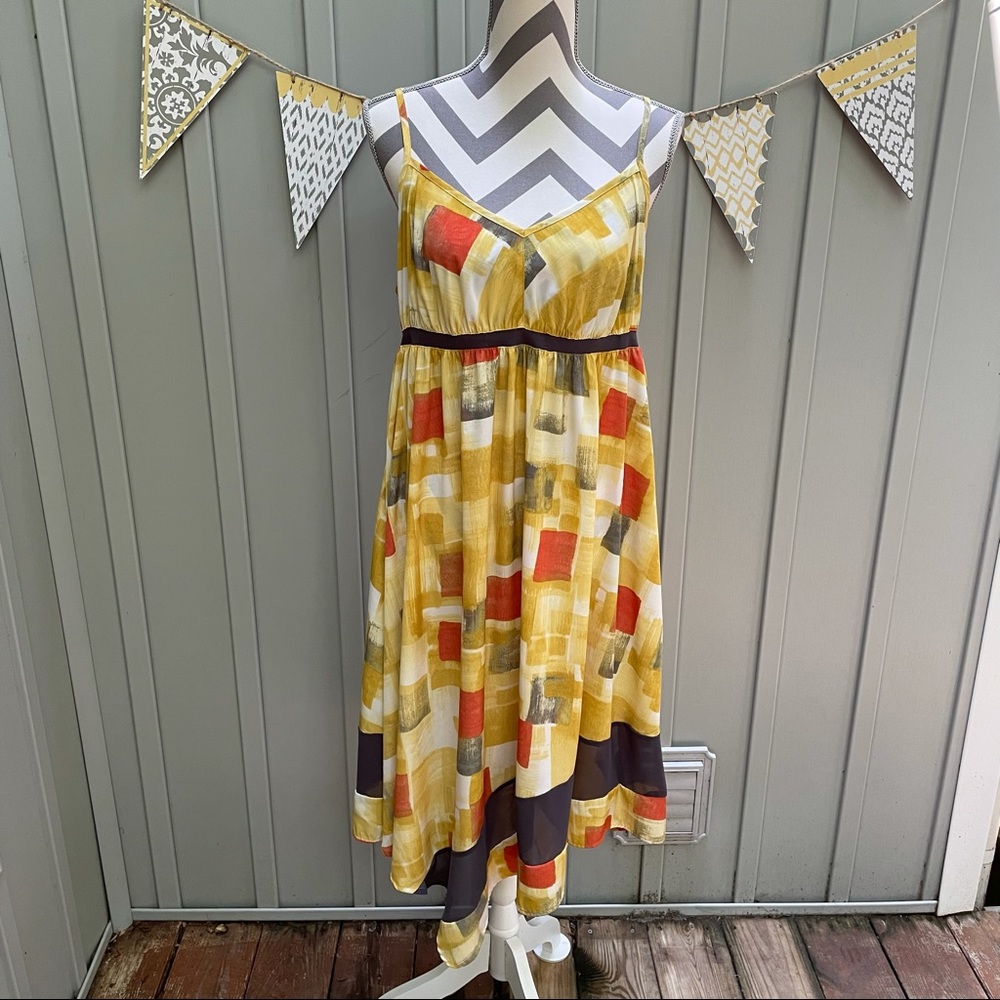 Simply Vera Vera Wang Square Print Midi Dress